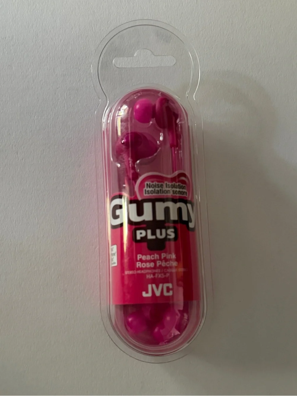 JVC Gumy Plus In-Ear Headphones — Peach Pink